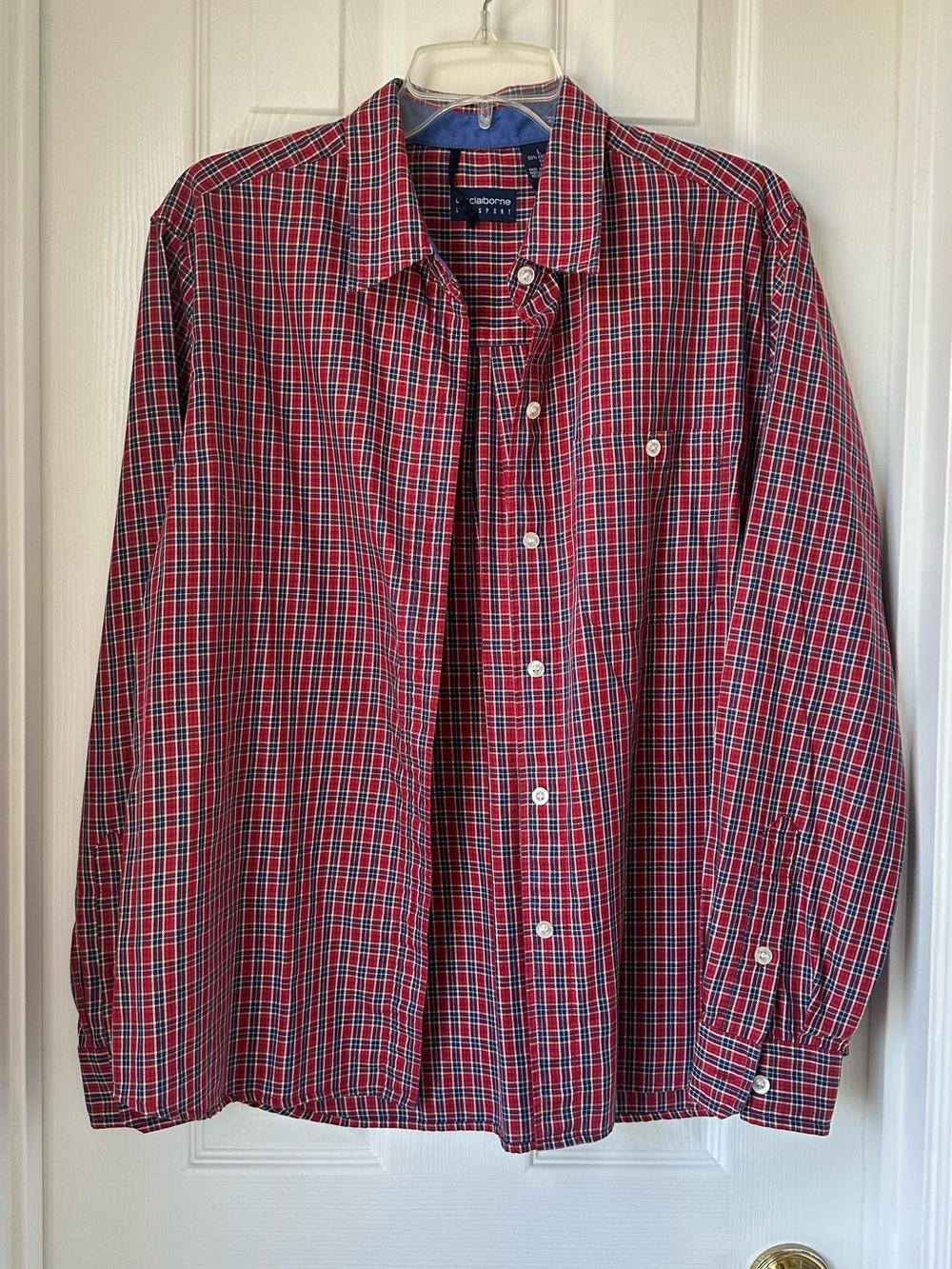 Liz Claiborne Red Plaid Button-Down Shirt